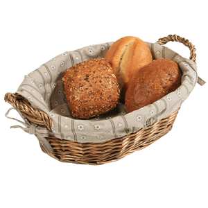 Корзина плетеная для хлеба с чехл. с ручками; полиротанг; высота=15, длина=27, ширина=24 см.; коричневый