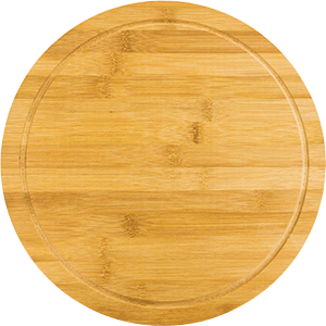 Доска; материал: бамбук; диаметр=300, высота=13 мм; бежевая