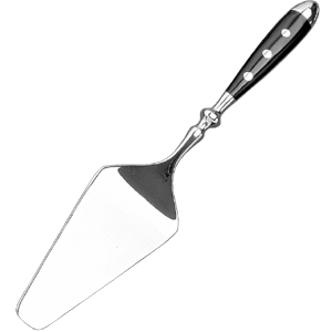 Лопатка кондитерская «Дориа»; сталь нержавеющая; длина=26/13, ширина=1 см.; металлический, цвет: черный