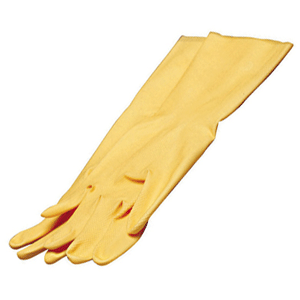 Перчатки для карамели размер 8; латекс; высота=0.5, длина=38, ширина=15 см.; бежевая