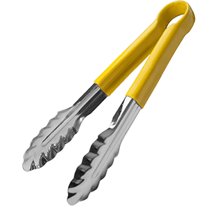 Щипцы желтая ручка «Проотель»  сталь,резина  длина=240/85, ширина=40 мм ProHotel