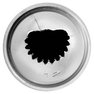 Насадка кондитерская «Ракушка»; сталь нержавеющая; D=22/12, H=30мм; металлический