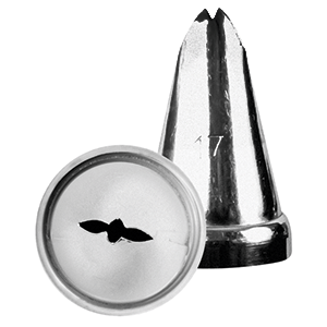 Насадка кондитерская «Маленький листок»; сталь нержавеющая; диаметр=22, высота=37 мм; металлический