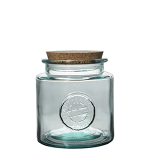 Банка круглая с крышкой «Аутентис»; стекло, пробка натур.; 1, 5л; D=12, H=15см; прозрачный