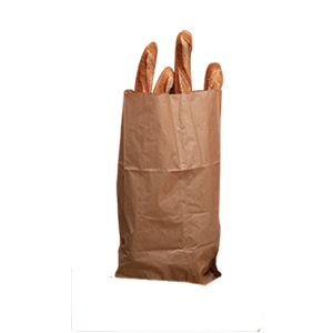 Пакет для хлеба (100 штук); бумага; длина=60, ширина=30 см.; коричневый