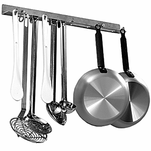 Держатель кухонного инвентаря 5крючков; сталь нержавеющая; длина=50 см.; металлический
