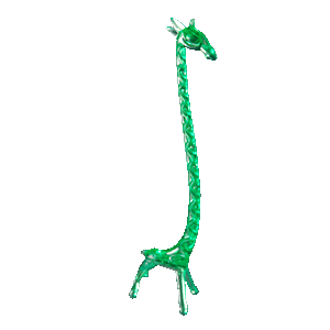 Мешалка «Жираф» (100 штук); полистирол; длина=14 см.; разноцветные