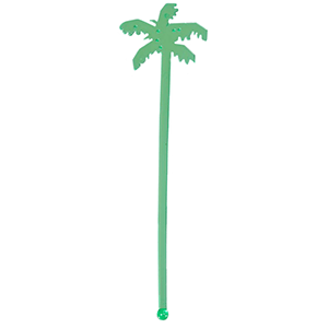 Мешалка «Пальма» (100 штук)  полистирол  длина=17.8 см. ПЛАСТ-ЛИДЕР