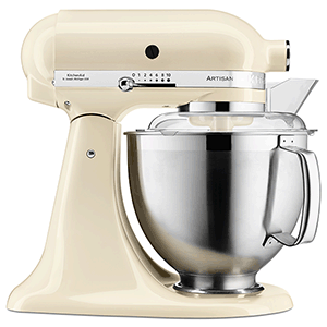 Миксер планет.бытовой 3насадки  4, 83л  кремов. Kitchen Aid