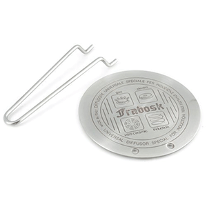 Индукционный адаптер со сьемной ручкой; сталь нержавеющая; диаметр=22 см.