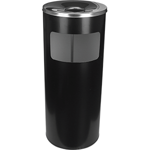 Урна-пепельница; сталь оцинкованный; диаметр=23, высота=60 см.; цвет: черный
