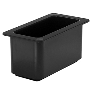 Пищевой контейнер (1/3); поликарбонат; 3.7л; высота=14, длина=33, ширина=18 см.; цвет: черный