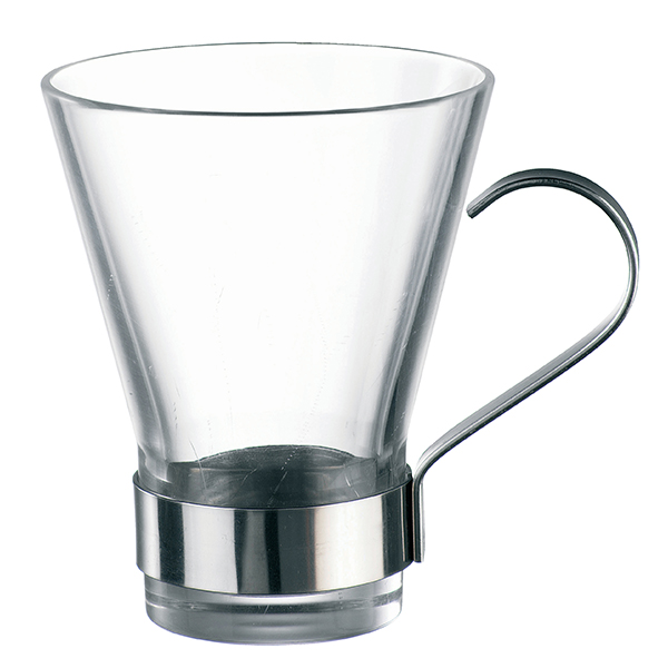 Чашка чайная с металлическим подстаканником «Эпсилон» Bormioli Rocco - Fidenza Ypsilon фото 1