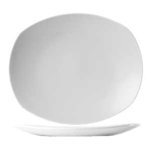 Тарелка мелкая «Тэйст вайт»; материал: фарфор; длина=25.5, ширина=22.5 см.; белый