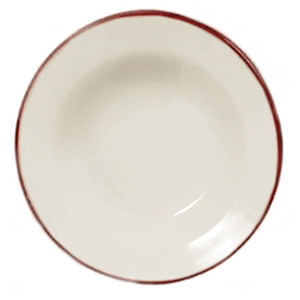 Тарелка для пасты «Кларет»; материал: фарфор; 600 мл; диаметр=29, высота=3 см.; бежевая,бордо