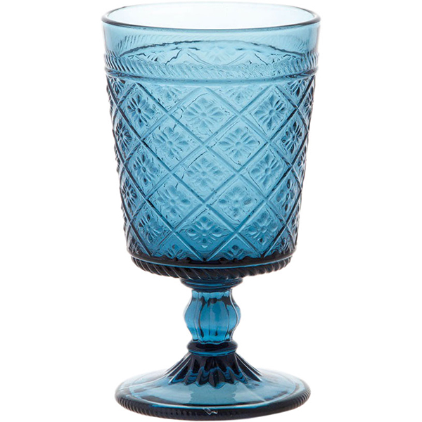Бокал для вина «Глория»; стекло; 270мл; синий