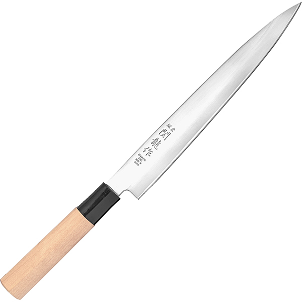 Нож кухонный для сашими; сталь нержавеющая,дерево; L=33/21см