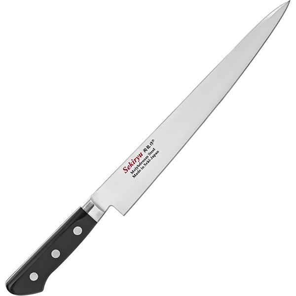 Нож кухонный слайсер; сталь нержавеющая,полиоксиметилен; L=37/24см