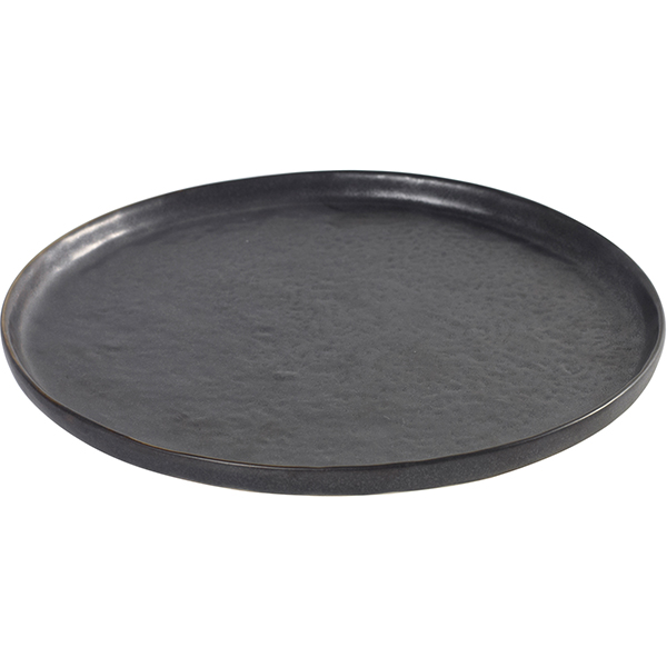 Тарелка «Пьюр»; керамика; D=21.5см; черный