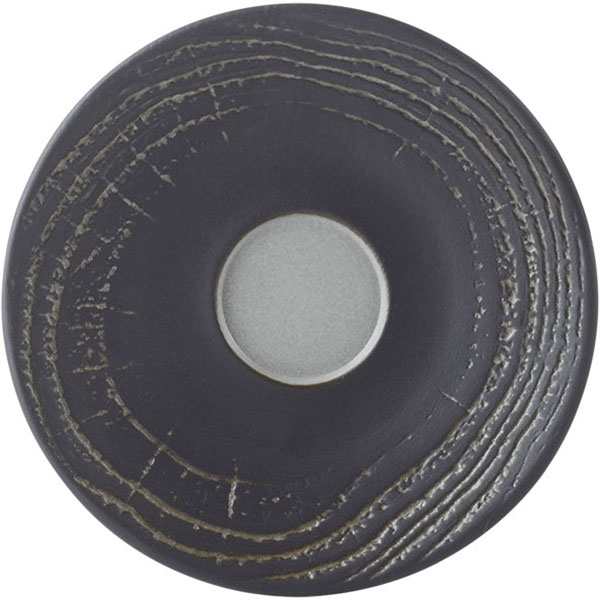Блюдце для стакана 80мл «Арборесценс»; керамика; D=14см; черный, серый