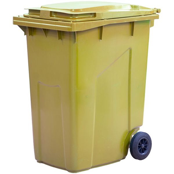 Контейнер для мусора на обрезиненных колесах  пластик  240л Tara ru