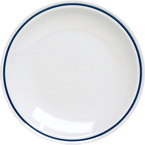 Тарелка мелкая; фарфор; D=25см; голубой