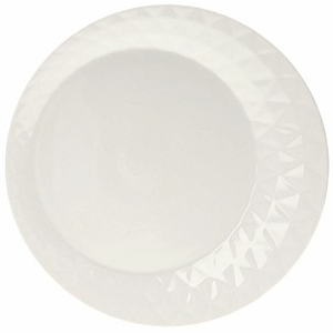 Тарелка мелкая «Диамантэ»; фарфор; D=27см; белый