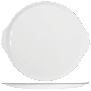 Блюдо с ручками «Кунстверк»; материал: фарфор; диаметр=32, высота=1 см.; белый