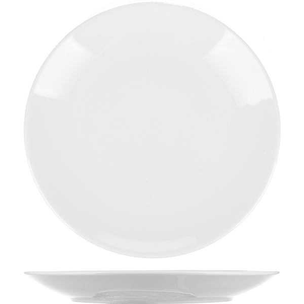 Тарелка  мелкая «Универсал»; фарфор; D=24см; белый