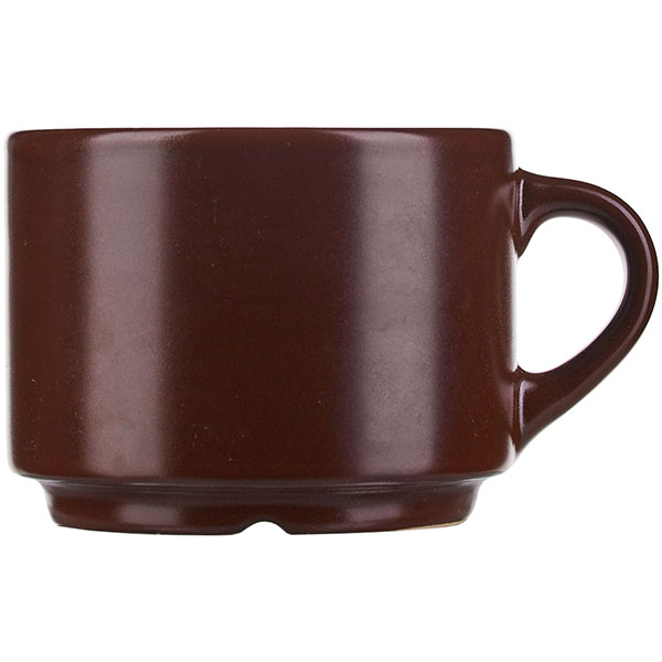 Чашка чайная «Шоколад»; фарфор; 200мл; D=8,H=6см; темно-коричневая