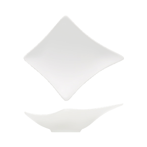 Салатник «Плэжа»; фарфор; L=23,B=23см; белый