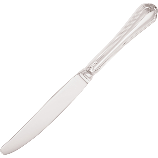 Нож столовый с полой ручкой «Филе Туара»; посеребренный; L=255мм