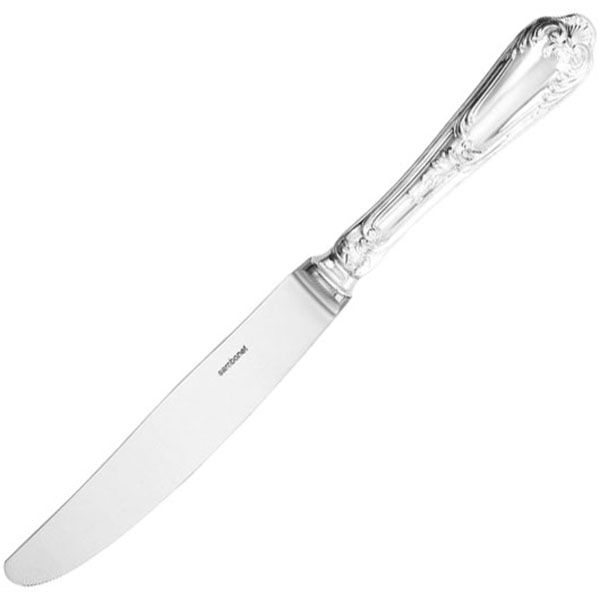 Нож десертный «Лурье»; посеребренный; L=221мм