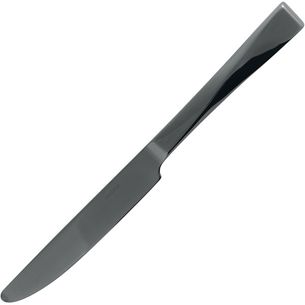 Нож столовый «Твист блэк»; сталь нержавейка; черный