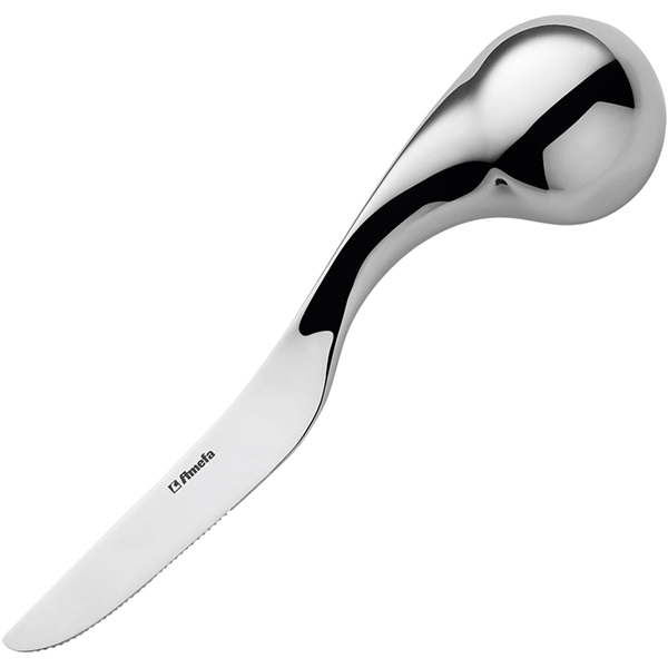 Нож столовый для людей с огран.возможн. с шарообразной ручкой; сталь нержавейка