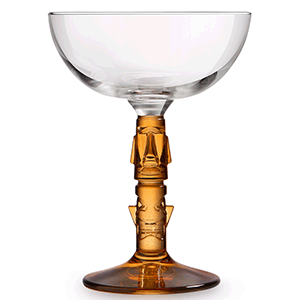 Шампанское-блюдце «Тики»; стекло; 250мл; D=108,H=146мм; прозрачное ,амбер