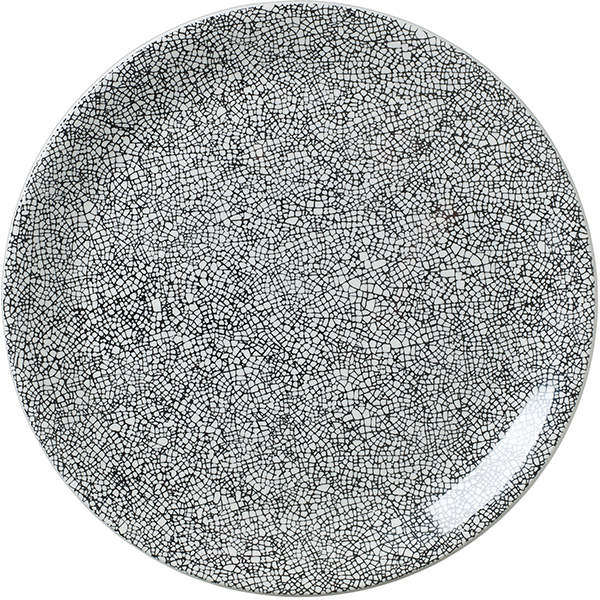 Тарелка  мелкая «Инк Блэк»; фарфор; D=30см; белый,черный