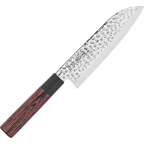 Нож кухонный «Сантоку»  сталь нержавейка, дерево  L=16.5см Sekiryu
