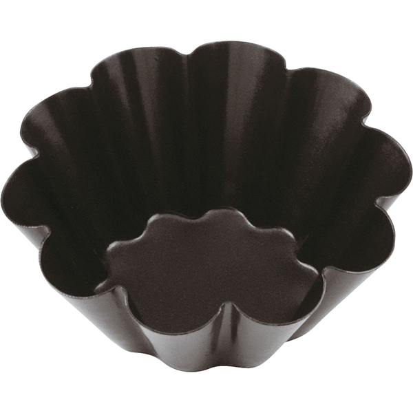 Форма для выпечки бриошей; сталь, антипригарное покрытие ; D=8см; черный