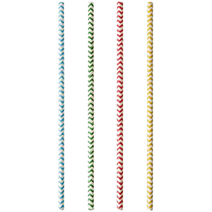 Трубочки «Зигзаг» [100 шт]; бумага; D=0.6,L=20см; разноцветный