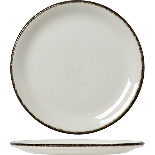 Тарелка пирожковая «Чакоул дэппл»;  фарфор,фарфор;  D=15,H=2см;  белый,черный