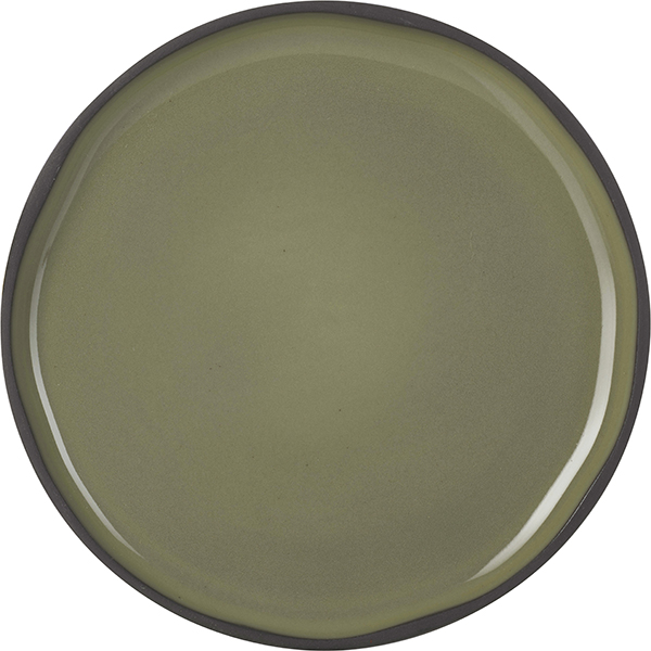 Тарелка «Карактер»; керамика; D=150,H=15мм;  темно-зеленый 