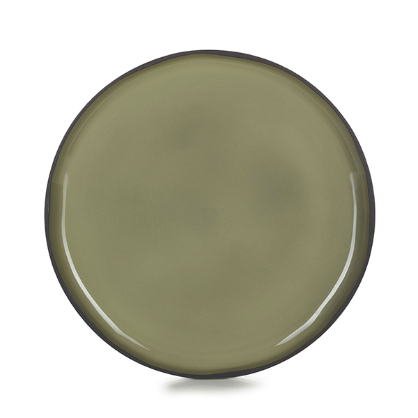 Тарелка «Карактэр»; керамика; D=260,H=22мм; зеленый 