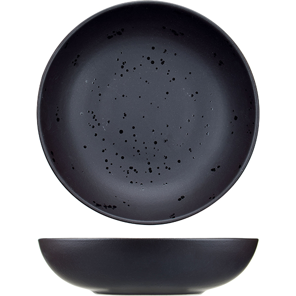 Тарелка глубокая (Шала) «Оникс»;  керамика;  D=27см;  черный