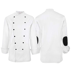 Куртка поварская 46 размер; полиэстер, хлопок; белый,черный