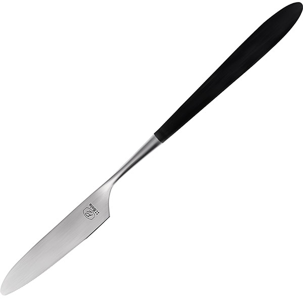 Нож столовый «Гая»;  сталь нержавеющая;  черный,матовый