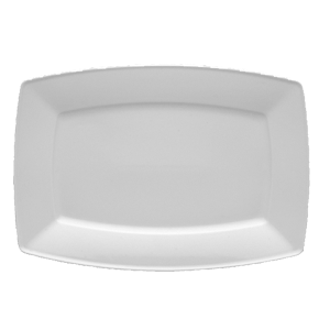 Блюдо прямоугольное «Виктория»; материал: фарфор; высота=1.5, длина=28, ширина=20 см.; белый