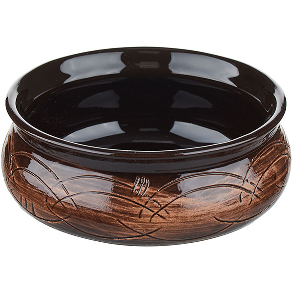 Тарелка глубокая «Скифская»;  керамика;  300мл;  коричнев.