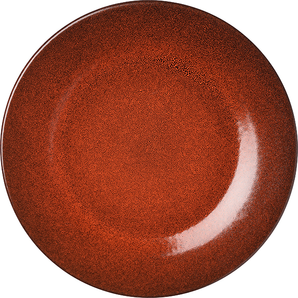 Тарелка «Млечный путь оранжевый»;  фарфор;  D=24,H=2см;  оранжев.,черный