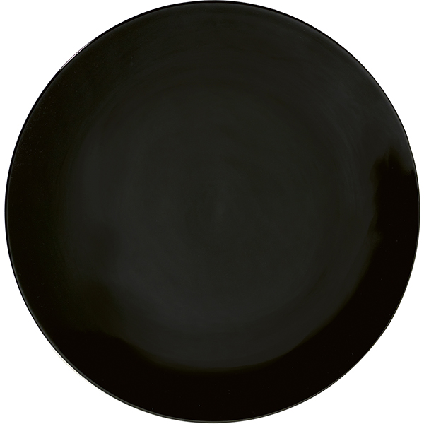 Тарелка «Де»;  фарфор;  D=24см;  черный